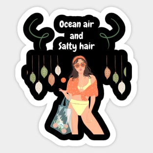 Ocean air salty air summer vacation gift Sticker